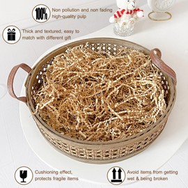 Crinkle paper filler 5.2 oz, Crinkle Cut Paper Shred Filler Shredded Paper Stuffing Great for Gift Wrapping, Basket Filling, Birthdays, Weddings, Anniversaries, Valentines Day, and other occasions (Kraft)