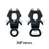 2 Pcs Frog Clip Dog Leash Clasp 360 Degree Swivel