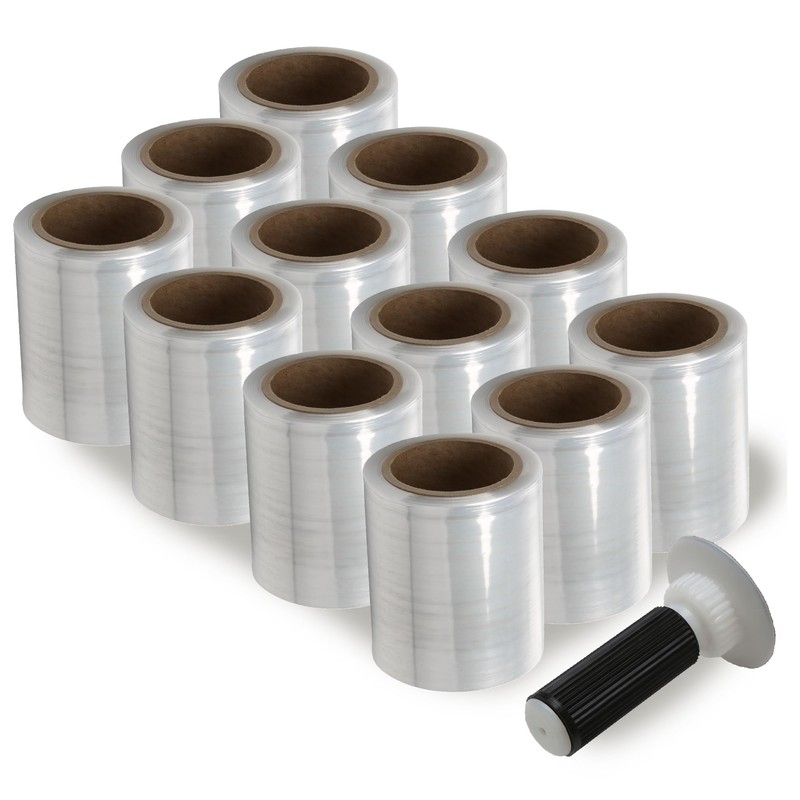 5" x 1000' (12) ROLLS HAND STRETCH SHRINK WRAP 12