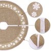 MACTING Christmas Burlap Tree Skirt, 30 Inches Tree Mat with