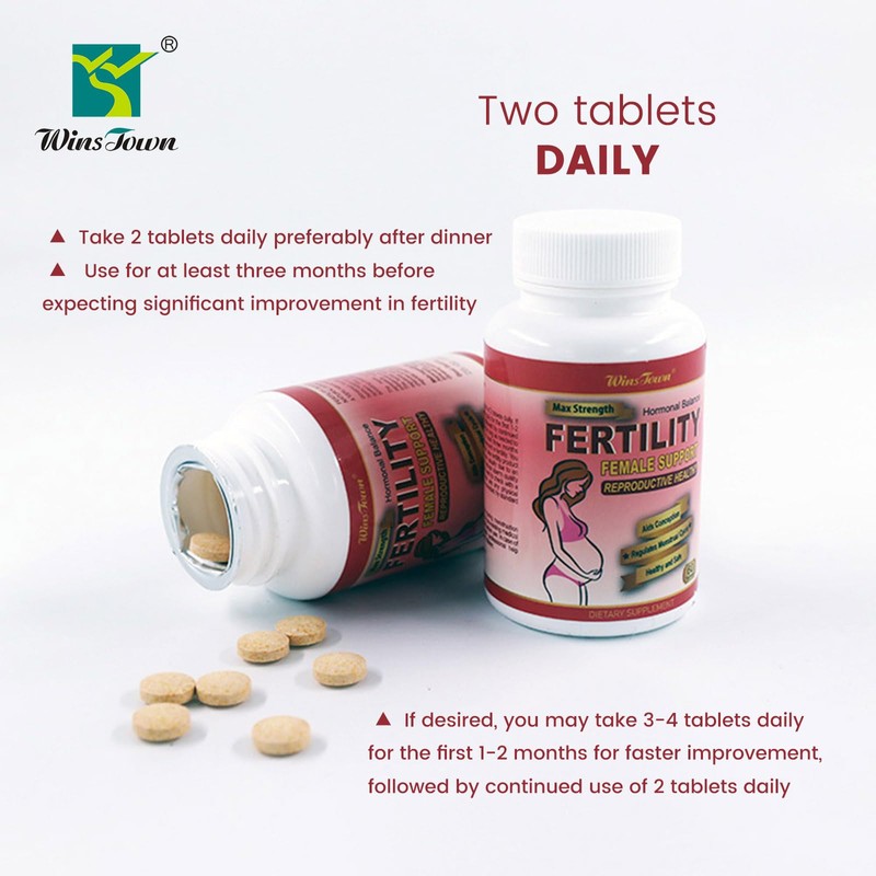 Wins Town Fertility Tablets for Women, Female Prenatal Vitamin Supplements,