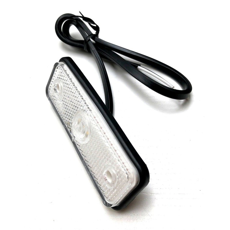 MelTruck® 2x White LED Marker Light E9 for Trailer Caravan