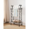 Kings Brand Furniture Black Metal with Gold Leaf Free Towel