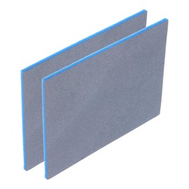 sourcing map 2pcs Sanding Sponge Block, 1800-2000 Grit Sanding Sponge Pad 140mm x 114mm x 5mm Soft Foam Wet Dry Hand Sander Block Sandpaper for Model Metal Wood Furniture Polishing