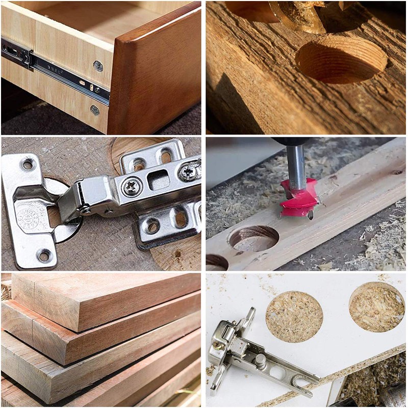 flintronic Forstner Drill Bit, 25mm Adjustable Positioning Drill Bit Set,