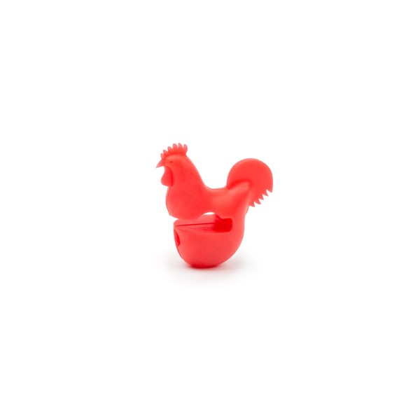 Fox Run 6283 Rooster Pot Clip/Spoon Holder, 1 x 2.75 x 2.75 inches, Red