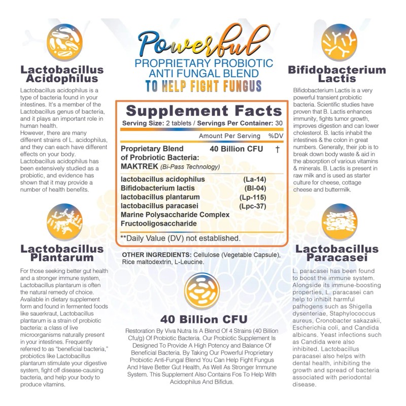 Vivanutra Tratamiento Hongos Uñas 60 Cápsulas