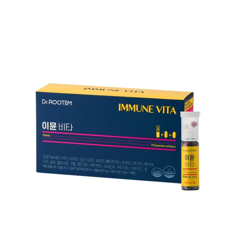 Dr. Rootem 14 tablets, capsules, liquid, and Immune Vita multivitamin