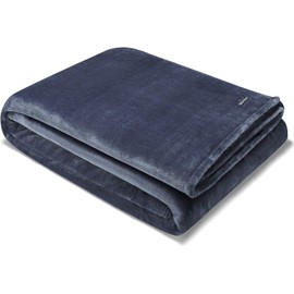 Nautica - Queen Blanket, Soft Plush Fleece Bedding, Ideal for Bed or Couch, Oeko-Tex Certified (Solid Navy)