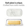 KIVY Butter Dish (White Marble & Glass) - For countertop