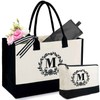 BeeGreen Canvas Tote Bag w Makeup Bag M
