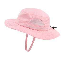 Connectile Safari Hat for Kids, UPF 50+, UV Protection, Hat, Kids, Kindergarten or School, Adjustable, Pink