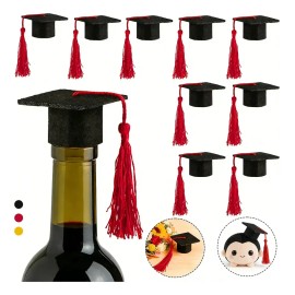 10pcs Mini Sombrero Graduación Para Recuerdos De Graduacion Color Rojo