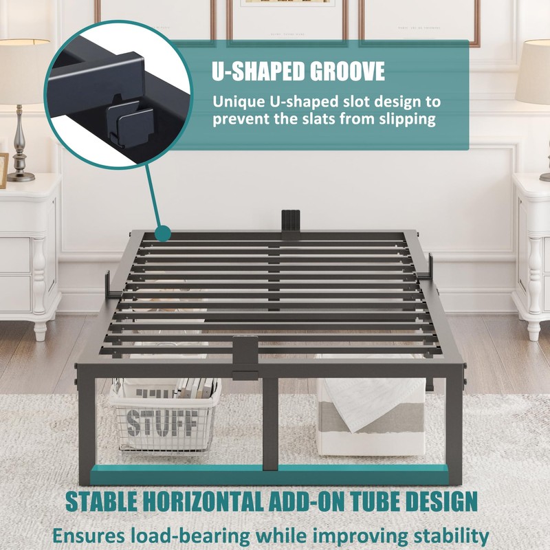 Yitong Angel Twin Bed Frames Platform, 14 Inch High 3500