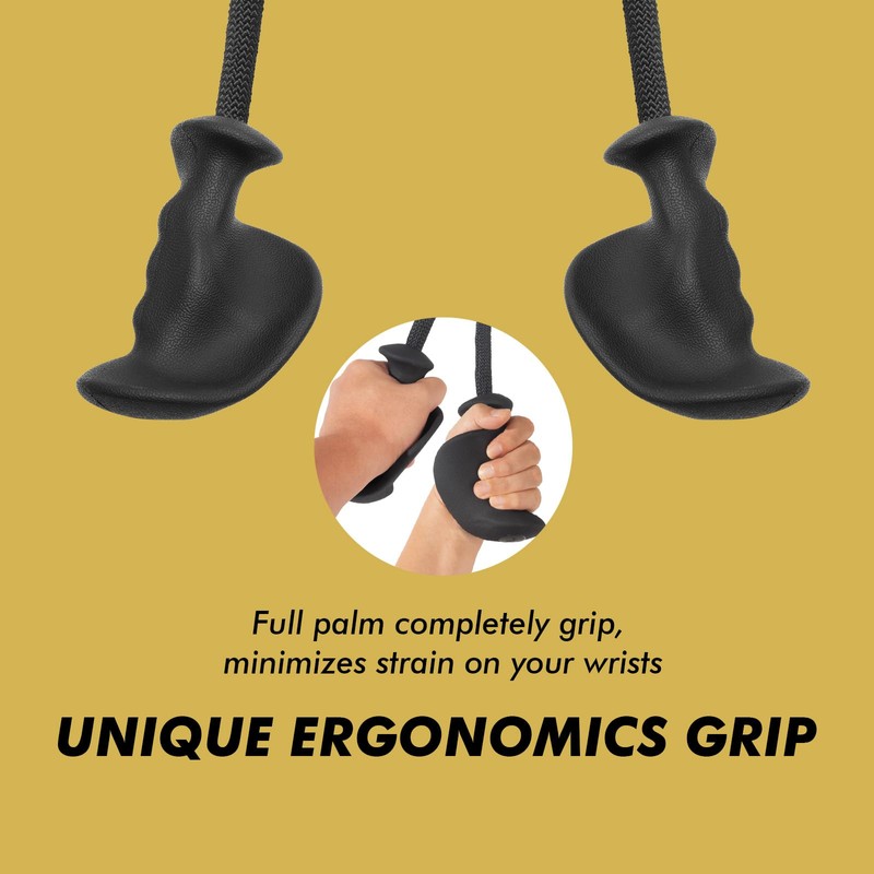 KIKIGOAL Ergonomic Triceps Pull Down Rope with Non-Slip Handles,Forearm Trainer