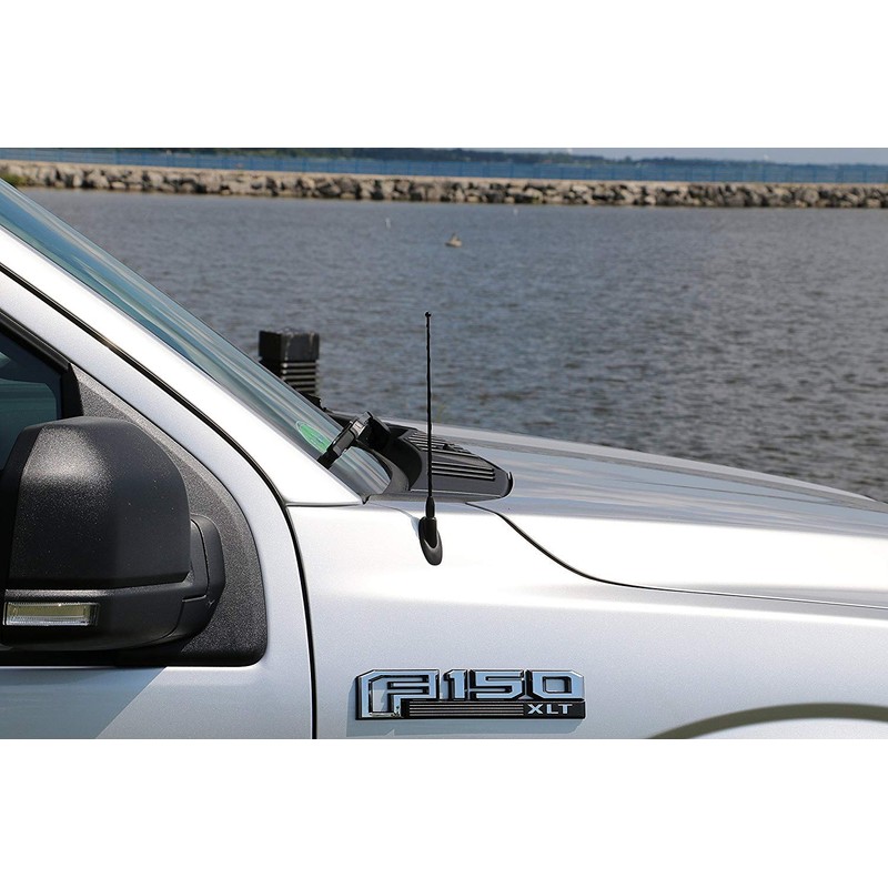 AntennaMastsRus - 7" Black Short AM/FM Antenna fits Freightliner Cascadia/Columbia/Coronado/M2