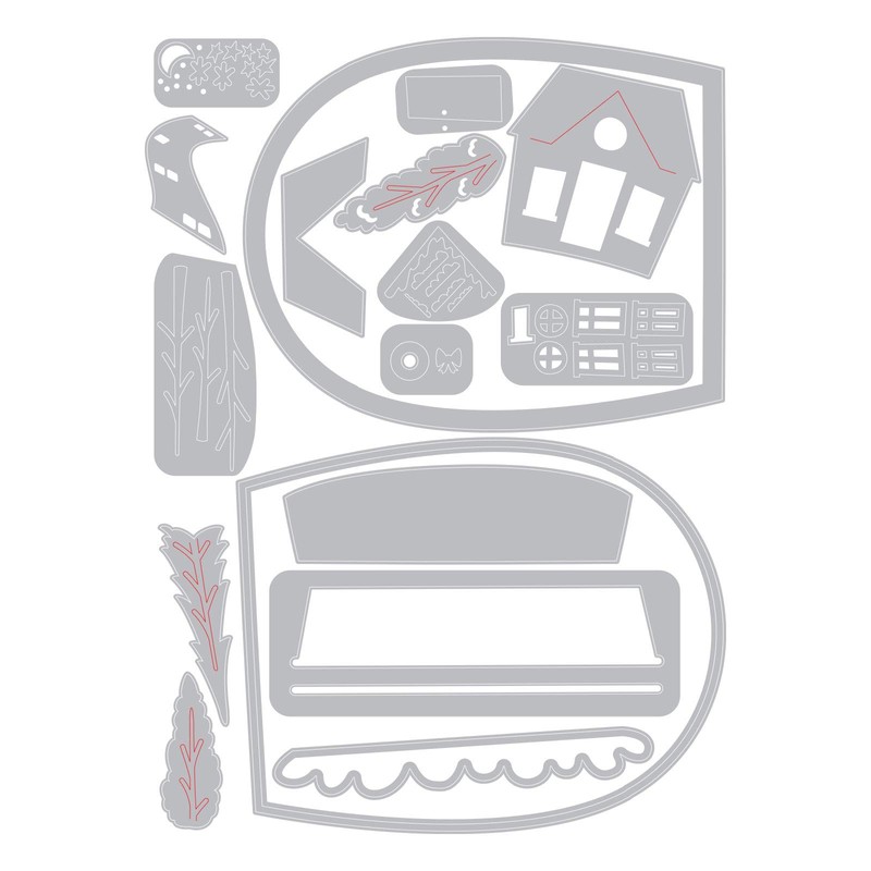 ELLISON SIZZIX THINLITS Dies, Bell Jar Diorama