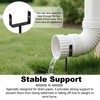 Lyreh 2pcs Rainwater Downspout Bracket, Heavy Duty Galvanized Iron Adjustable