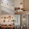 LMINGHON Matte Black Wall Sconces, LED Wall Lamp with On/Off