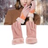 Pink USB Heating Gloves Hand Warmer Touch Screen Design Adjustable