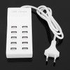 USB Charger 10 USB Charging Station with Ports 100-240 V