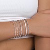 Krfy 7 Pieces Bracelet for Women 14 Carat Gold-Plated Silver