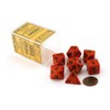 Chessex Dice: Polyhedral 7-Die Speckled Dice Set - Fire