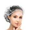 100PCS Disposable Large Shower Caps - 50CM Plastic Elastic Bath