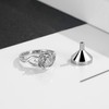 Rose Cremation Urn Ring: 925 Sterling Silver Cremation Keepsake Ring