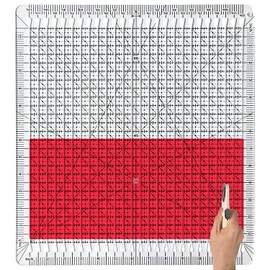 VEOOK Quilting Ruler- 12.5 * 12.5" Slotted Rulers for Quilting and Sewing Quilt Strip Rulers for Fabric Precise Cutting(RR-01)
