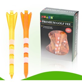 Value 100 Pcs Golf Tees Long Tees 3.3 inches (83 mm) Multi-Color Case Included High Stability Golf Tees Long Easy To Find Golf Equipment Placement Type For Beginners Practice Heavy Duty Break