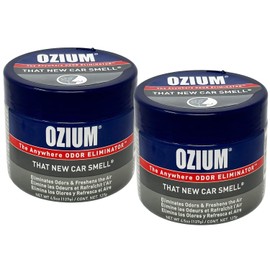 Ozium Air Sanitizer 4.5 oz Gel: Odor Eliminator for Strong Odor, Car Air Freshener (New Car, 2 Packs)