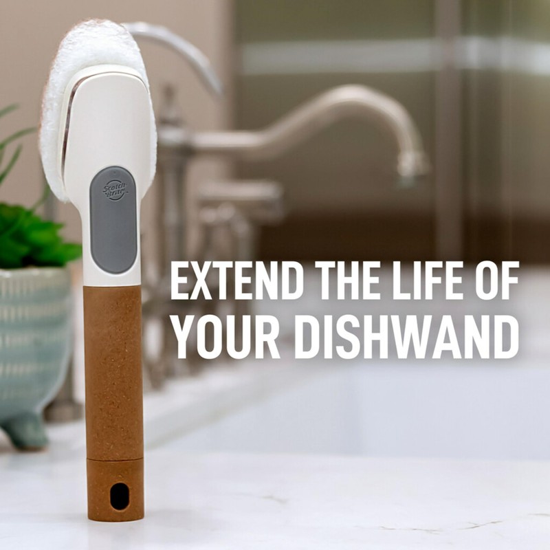 Scotch-Brite Greener Clean, Non-Scratch Dishwand Refills, Fits All Scotch-Brite Dishwands,