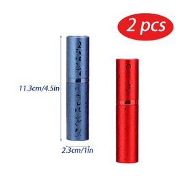 SSyang 10ML Parfümzerstäuber,2 Stück Parfümzerstäuber Nachfüllbar Reise Parfümzerstäuber Parfüm Zerstäuber Nachfüllbar Leer,für Männer Frauen Geschäft Arbeit Freizeit Reisen Party(Rot + Blau)