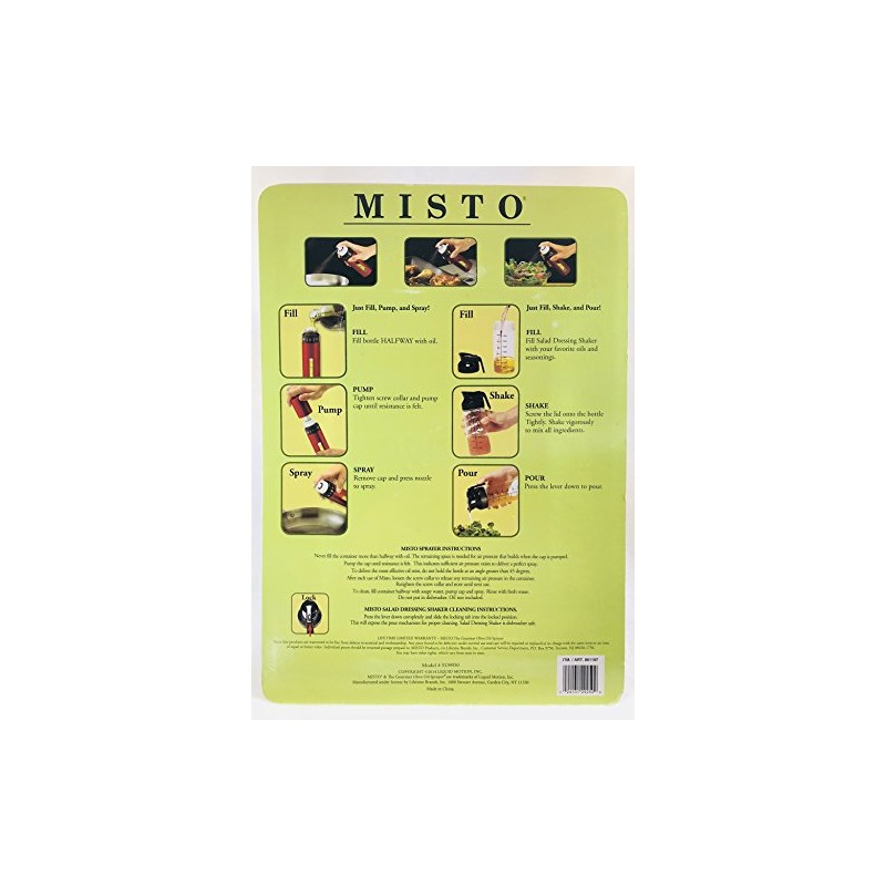 Misto Oil Sprayer & Salad Dressing Shaker-Red