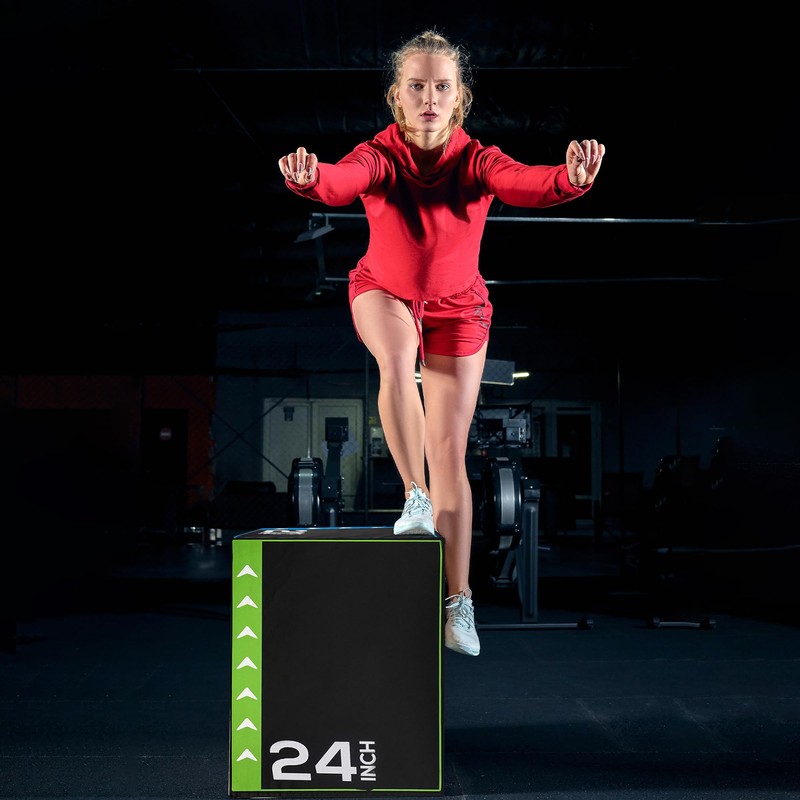 BalanceFrom 3-in-1 Foam Plyometric Jump Box for Home Gym with