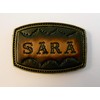 Handmade in USA - Small Leather Name Buckle For Narrow
