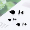 8 Pairs Mens Stud Earrings, 3mm-10mm Men Earrings Black Ear