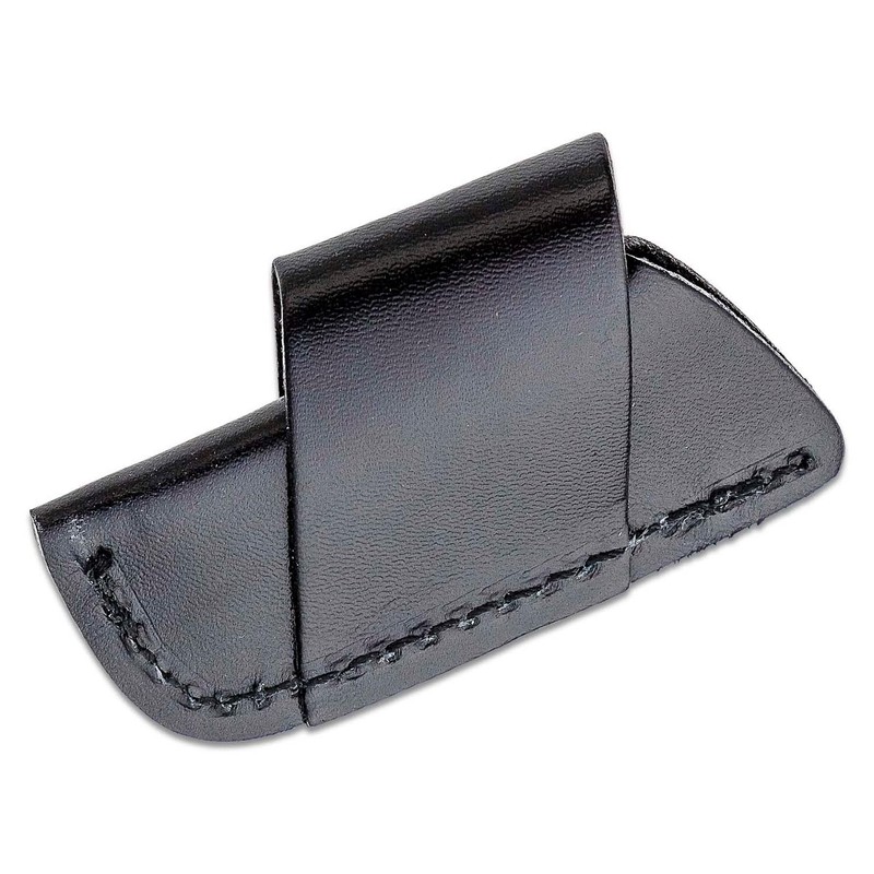 Black Medium Leather Side-Draw Belt Sheath