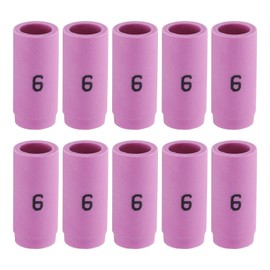 HARFINGTON 10pcs Nozzles Ceramic Shield Cup 6# 13N10 Welding Torch Tip Torch Consumables Accessory for TIG Welding Torch WP-9/20/25 Series