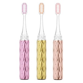 SUREE - cepillo para polvo de dientes portátil de viaje con funda, diseño de lápiz labial, cerdas extra suaves, almacenamiento desmontable, compacto para bolso, oficina y uso sobre la marcha, paquete