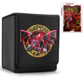 Card Deck Box for YGO MTG 3D sculpted relief Deck Box 110 Card Storage Box Trading Games Leather Storage with divider (Sky Dragon Colored)