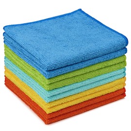 AIDEA Microfiber Cleaning Cloths-10PK, Microfiber Towels for Cars, Premium All-Purpose Car Cloth, Dusting Cloth Cleaning Rags, Absorbent Microfiber Cloth for SUVs, House, Kitchen, Window-12×12"