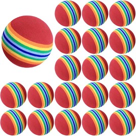 LANODO 20 Pack Golf Practice Balls Indoor Golf Equipment Sponge Balls Red