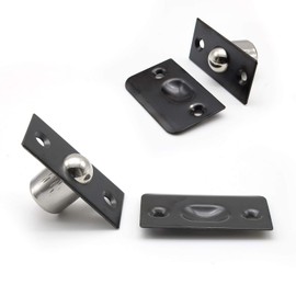 Roller Catch, LERANXIN Roller Ball Door Catch,Stainless Steel Closet Door Ball Catch, with Screws Roller Ball Latches，for Home Kitchen Closet Wardrobe Door Cabinet Cupboard-Black