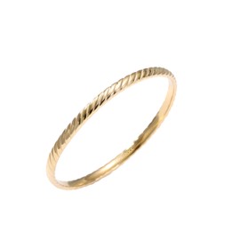 NVWAROCK 4mm 14K Gold Plated Bracelet | Glossy Stackable Minimalism Bangle Bracelet for Women | Solid Plain Round Twisted Flat Polished Bracelet Best Gifts for Love (Gold and Silver), 7.5, Stainless