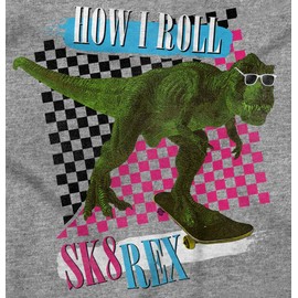 Brisco Brands Funny How I Roll Sk8 Rex Dinosaur Baby Bodysuit Jumper Boys