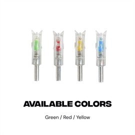 BALLISTA 8.8 mm Lighted Nocks for Crossbow Bolts 0.300" ID - High Visibility LED Arrow Nocks - Green, Red, Yellow, Blue - 72+ Hour Battery Life (Green)