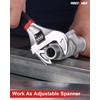 MAXPOWER Adjustable Spanner 200mm, 2-in-1 Adjustable Wrench & Pipe Wrench