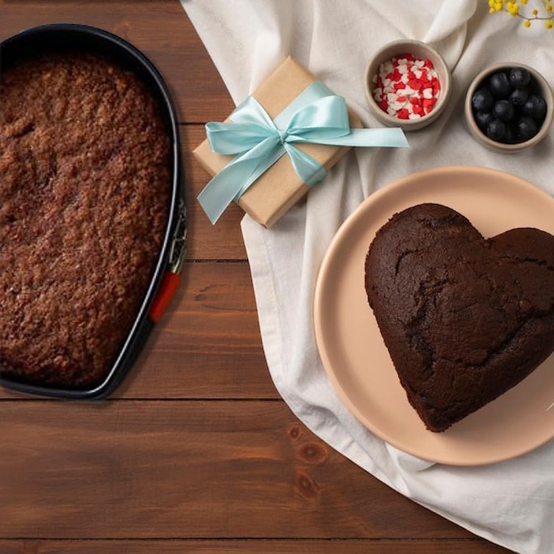 Ibili 826022 - Molde desmontable antiadherente Corazón Moka 22 cm